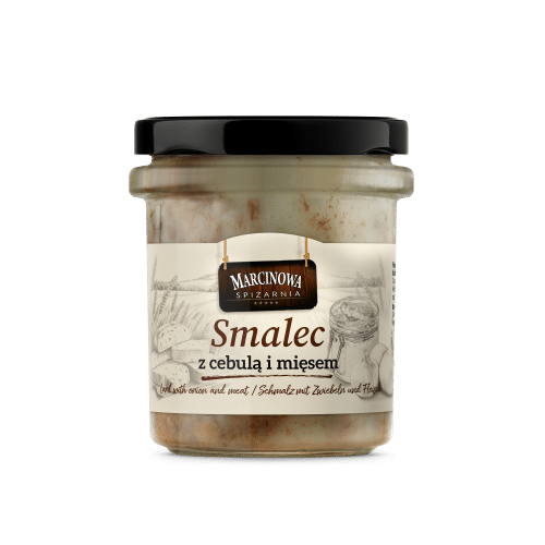 Smalec z mięsem i cebulką