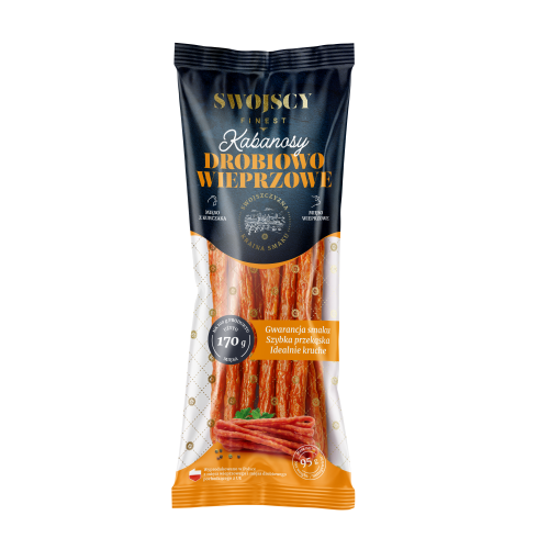 Kabanosy drobiowo-wieprzowe